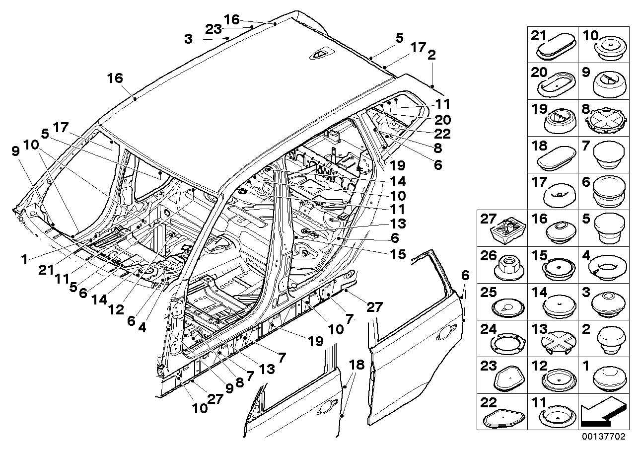 BMW 51710141039 Blind Plug