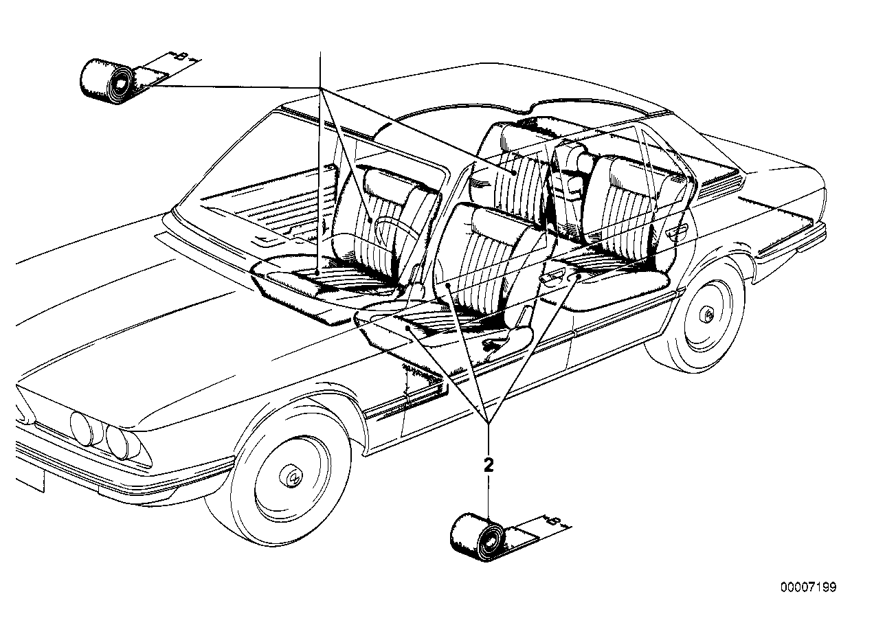 BMW 51921863113 Upholstery Cloth Farngrün