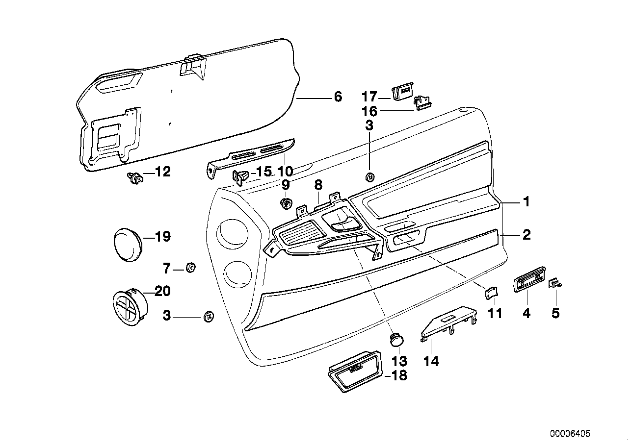 BMW 64221970551 Covering Left