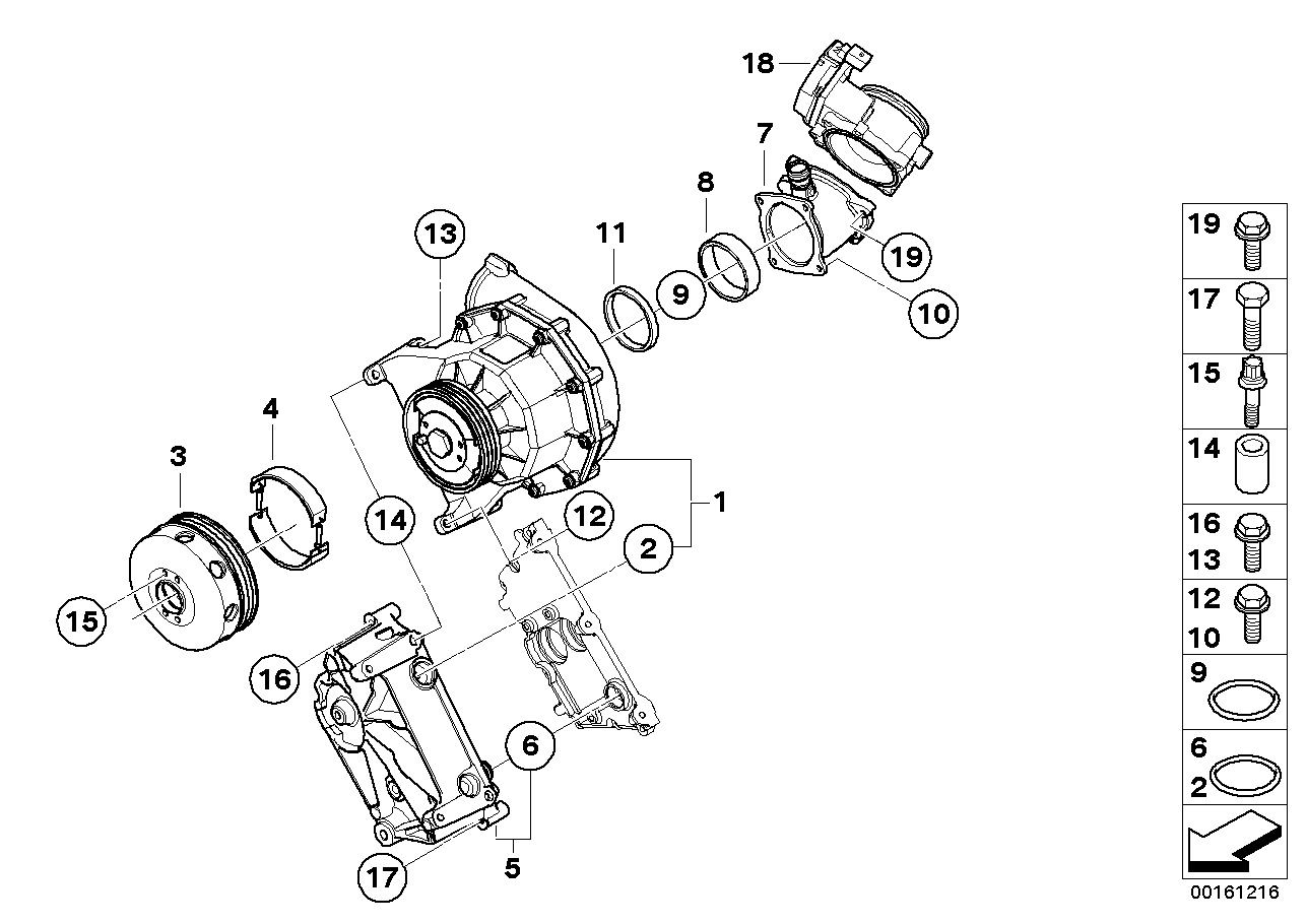 BMW 11617966226 Support Block, Radial-Flow Compressor