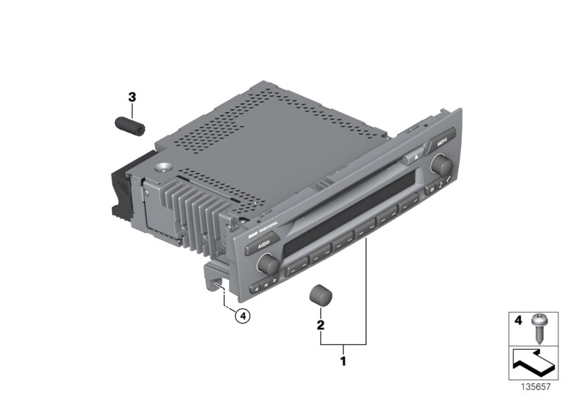 BMW 65129251027 Exchange. Radio Bmw Prof. Cd/Iboc/Sdars