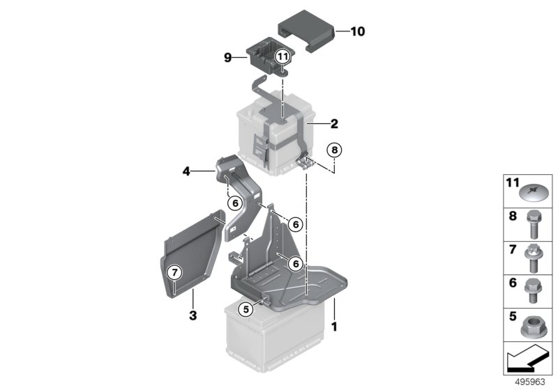 BMW 61217605410 Battery Holder