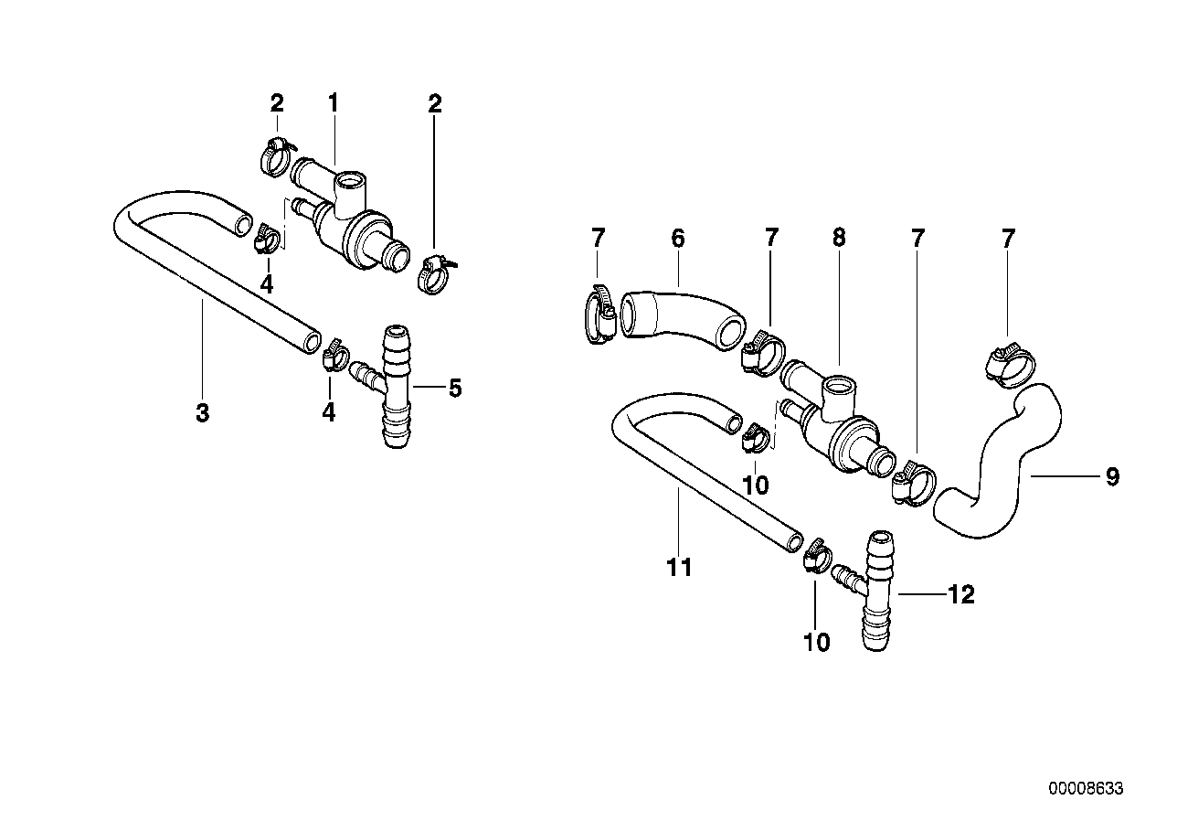 BMW 64118367832 T-Connector
