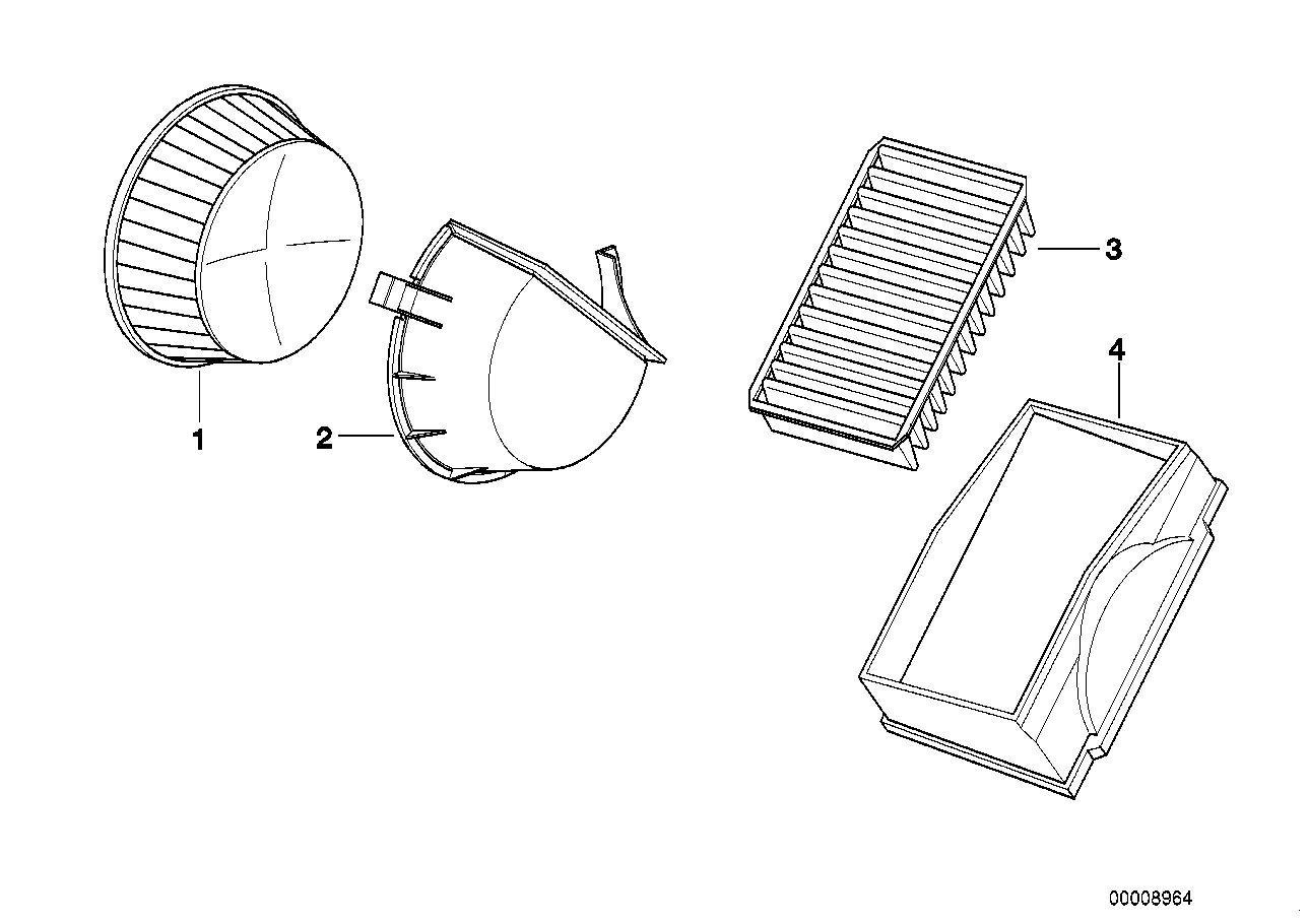 BMW 64118363278 Covering Cap Right