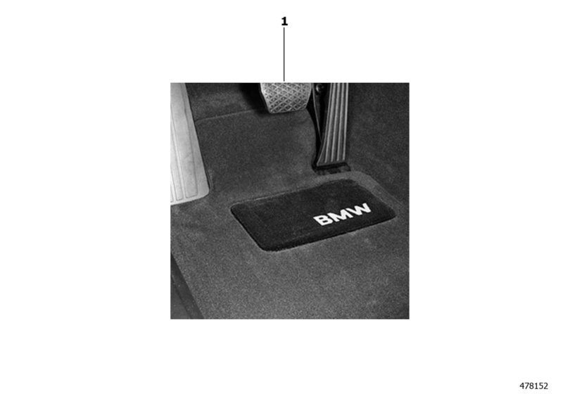 BMW 82112210398 Textile Floor Mats - Anthracite