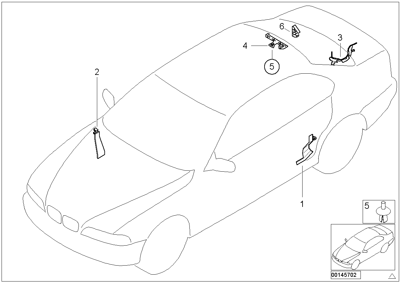 BMW 61136904435 Wiring Duct