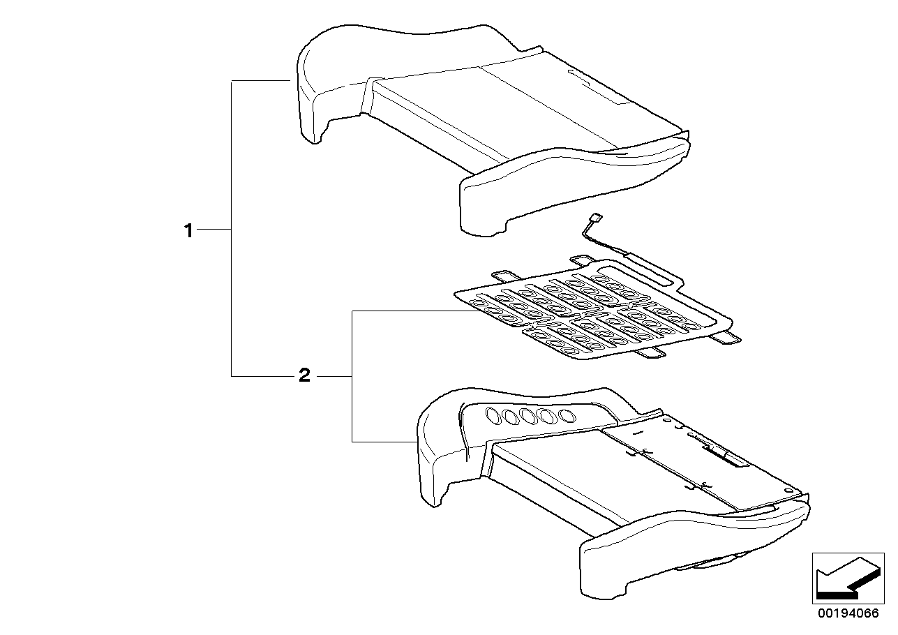 BMW 52107287278 Seat Upholstery, Leather