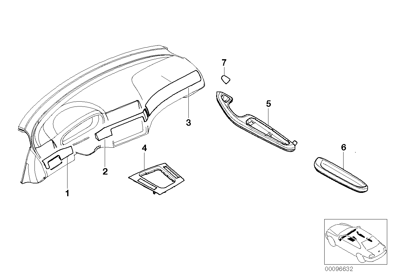 BMW 51437904369 Armrest, Titan Rear Left