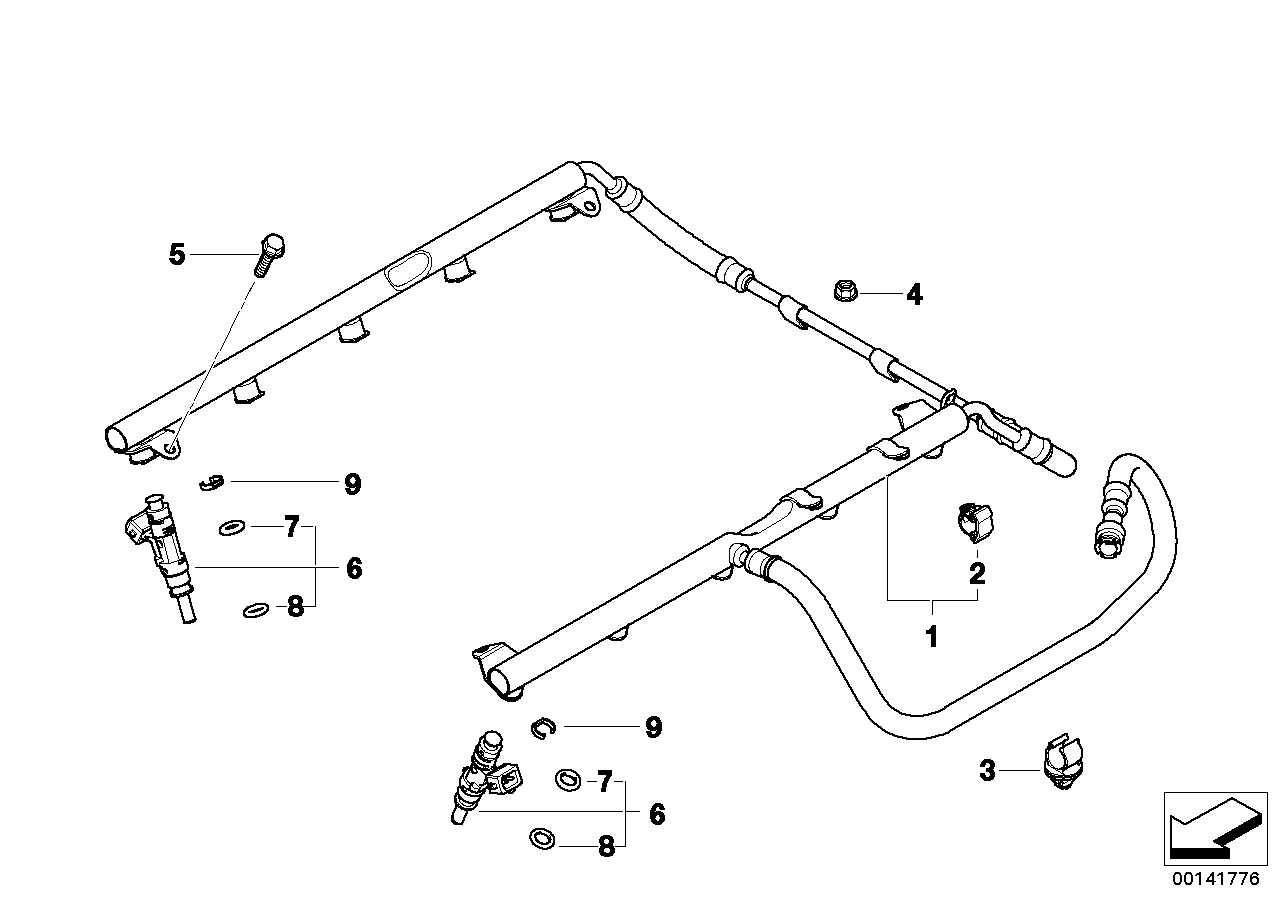 BMW 13537834171 Tubing Support