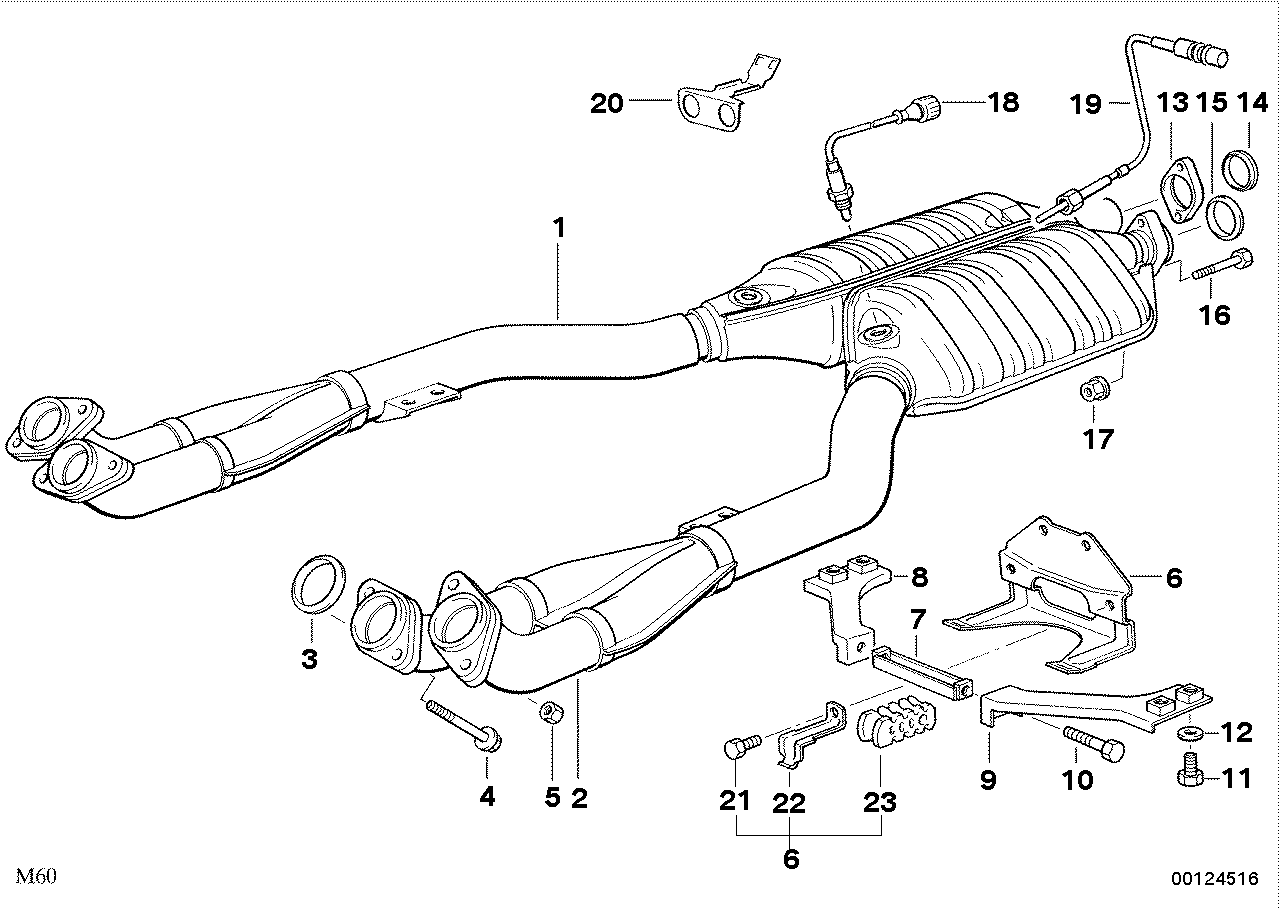 BMW 12521747537 Bracket Cable Lambda Probe