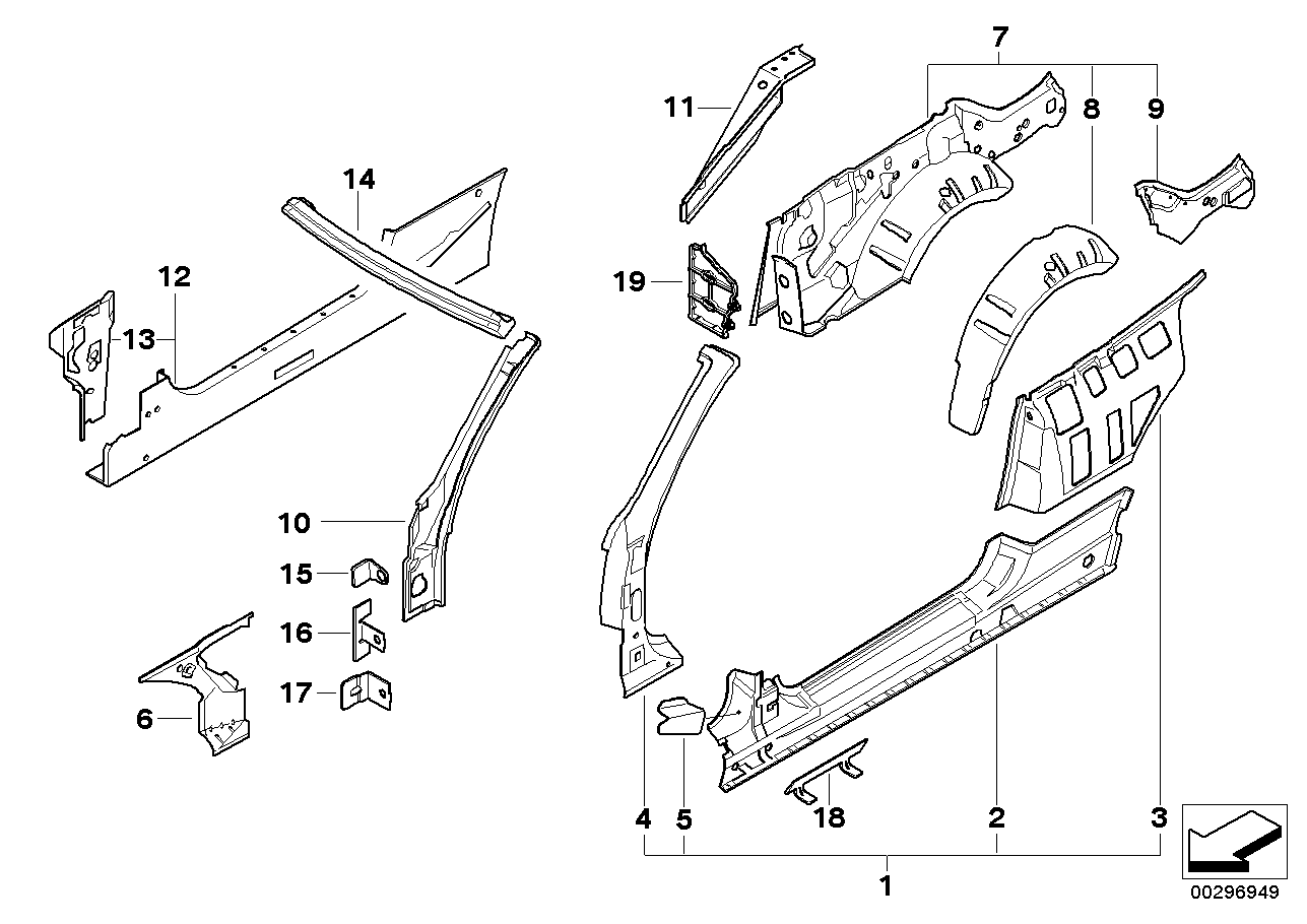 BMW 41007201917 Moulded Part For Entrance