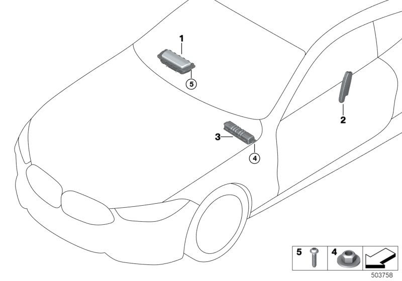 BMW 72127451483 SIDE AIRBAG, FRONT LEFT SEAT