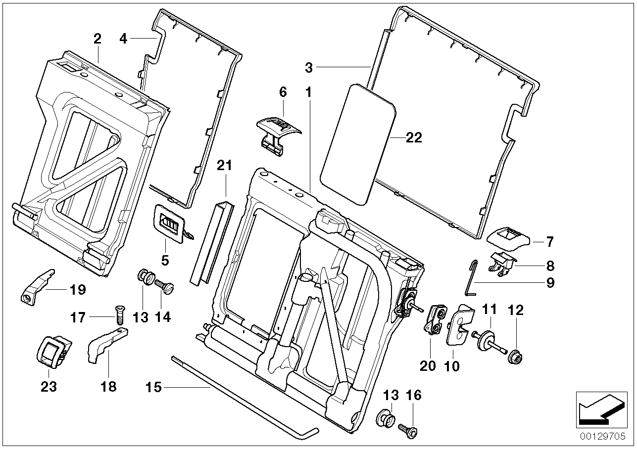 BMW 52208216262 Lock Panel, Right