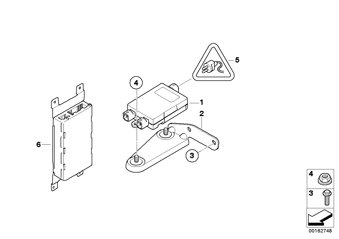 BMW 65159138172 Holder, Usb Hub