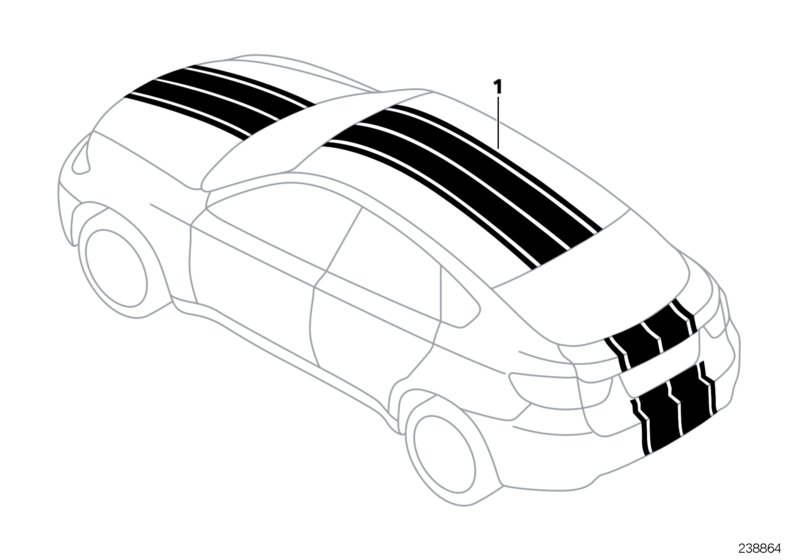 BMW 51142180800 Pin-Stripe Decal Kit