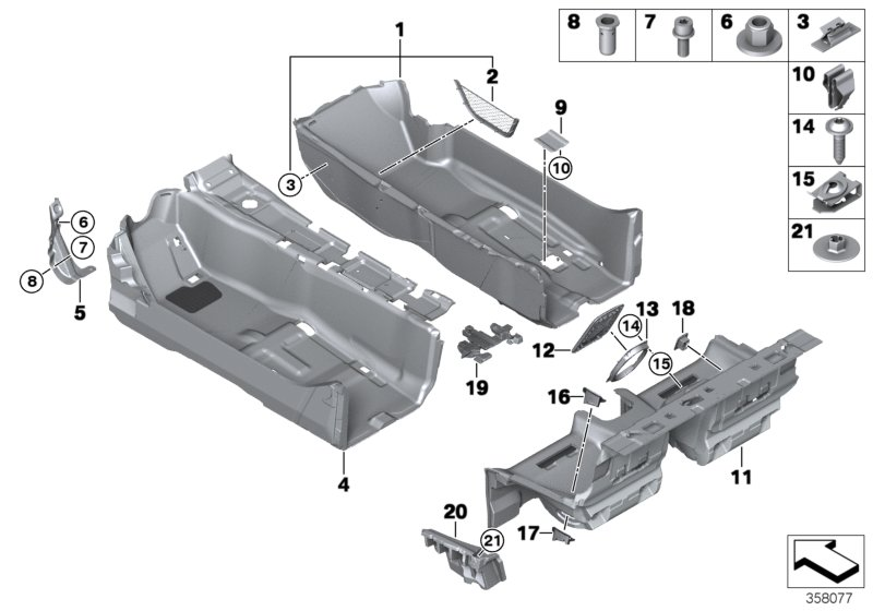 BMW 51477320705 BRACKET FOR FOOT SUPPORT