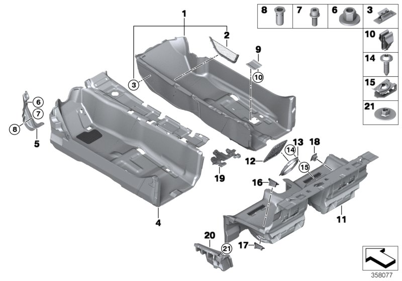 BMW 51477330789 COVER, BELT OUTLET, LEFT