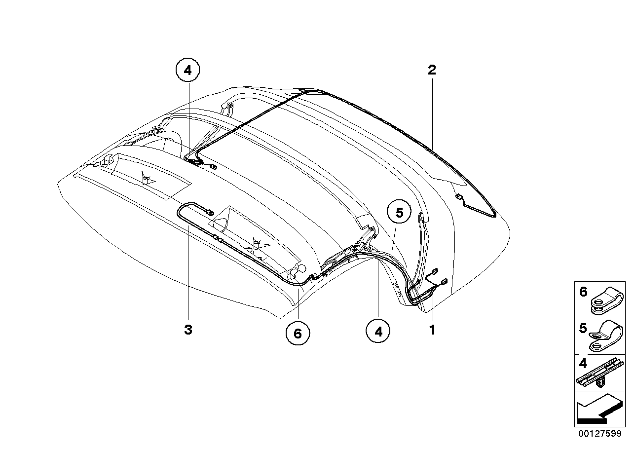 BMW 54317135339 Cable Holder