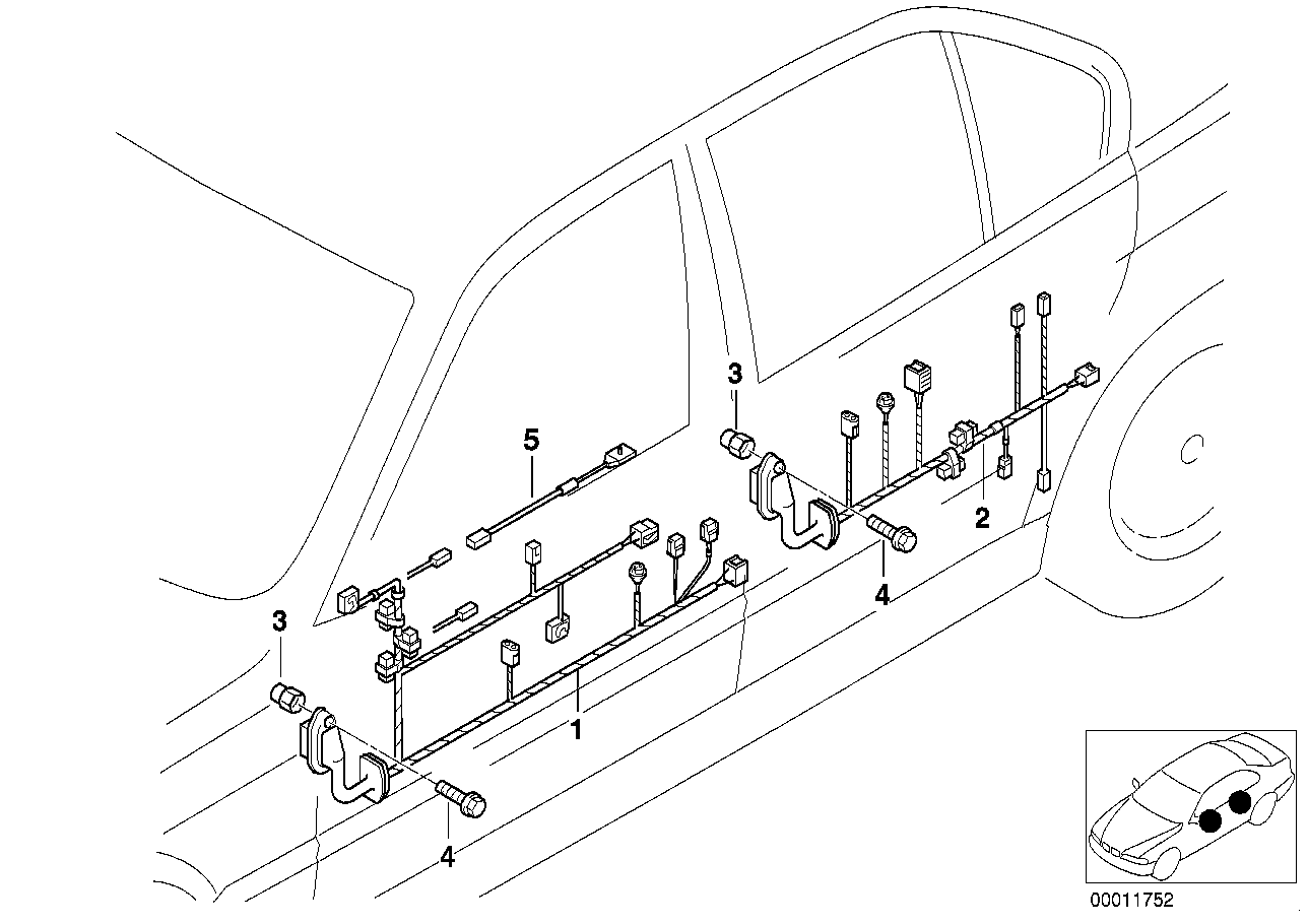 BMW 61128372249 Wiring Co-Drivers Side