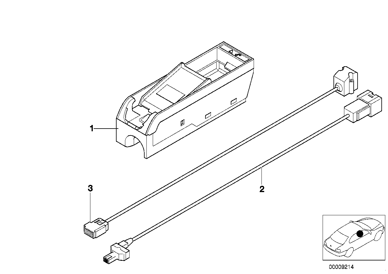 BMW 84118364907 Tandem Car Telephone Eject-Box