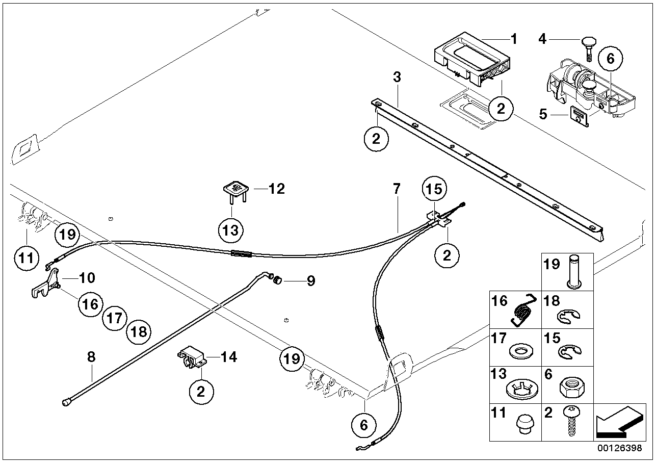 51477029029 BMW Engagement Hook, Loading Floor, Left