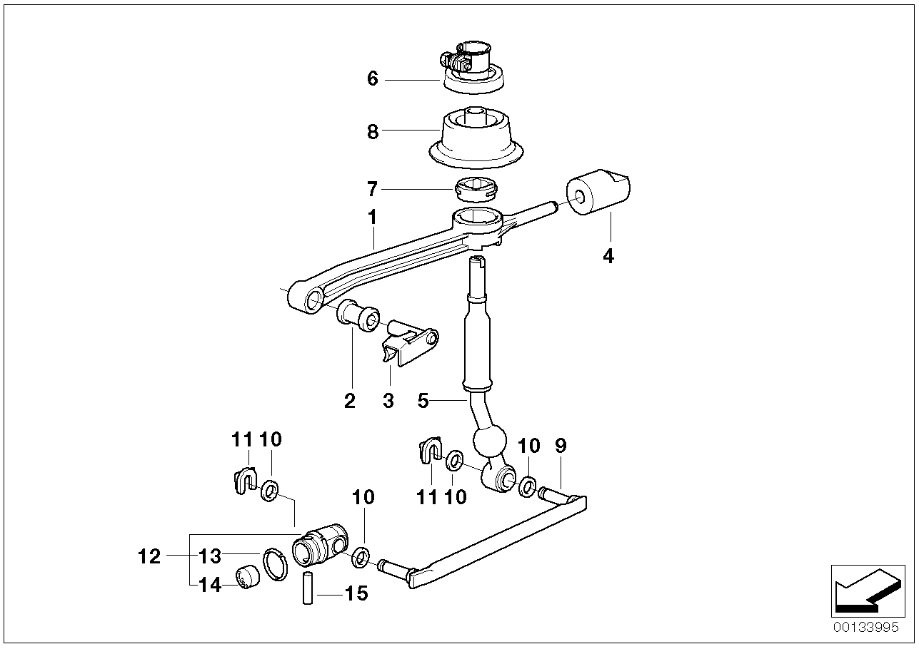 BMW 25111434116 Selector Rod