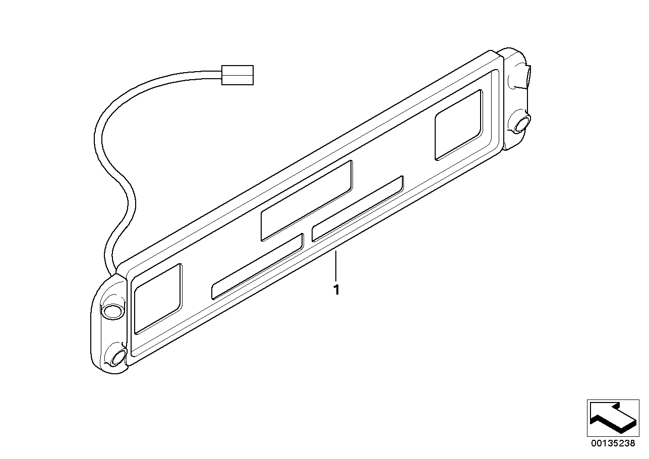 BMW 66210306587 Licence Plate Holder