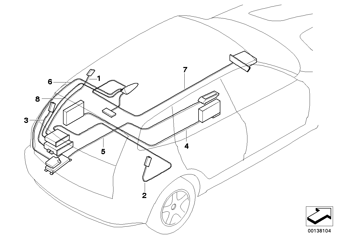 BMW 61113415128 Connecting Line For Cd Changer