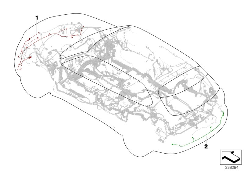 BMW 61129361150 Wiring Set Pdc, Rear