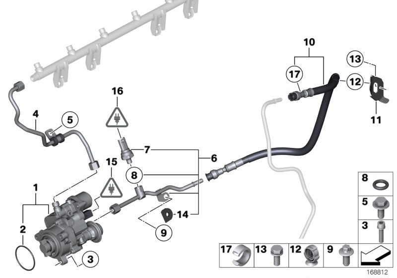 BMW 12521732532 Cable Holder