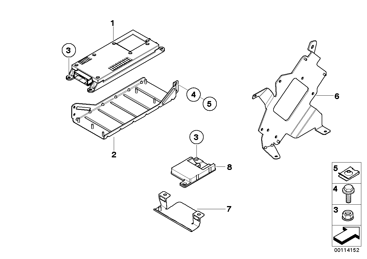 BMW 84136912160 Bracket For Basis Antenna