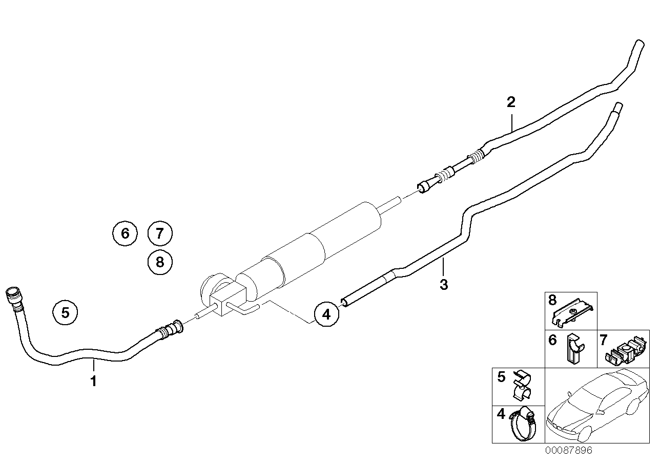 BMW 16122229767 Front Fuel Feed Line