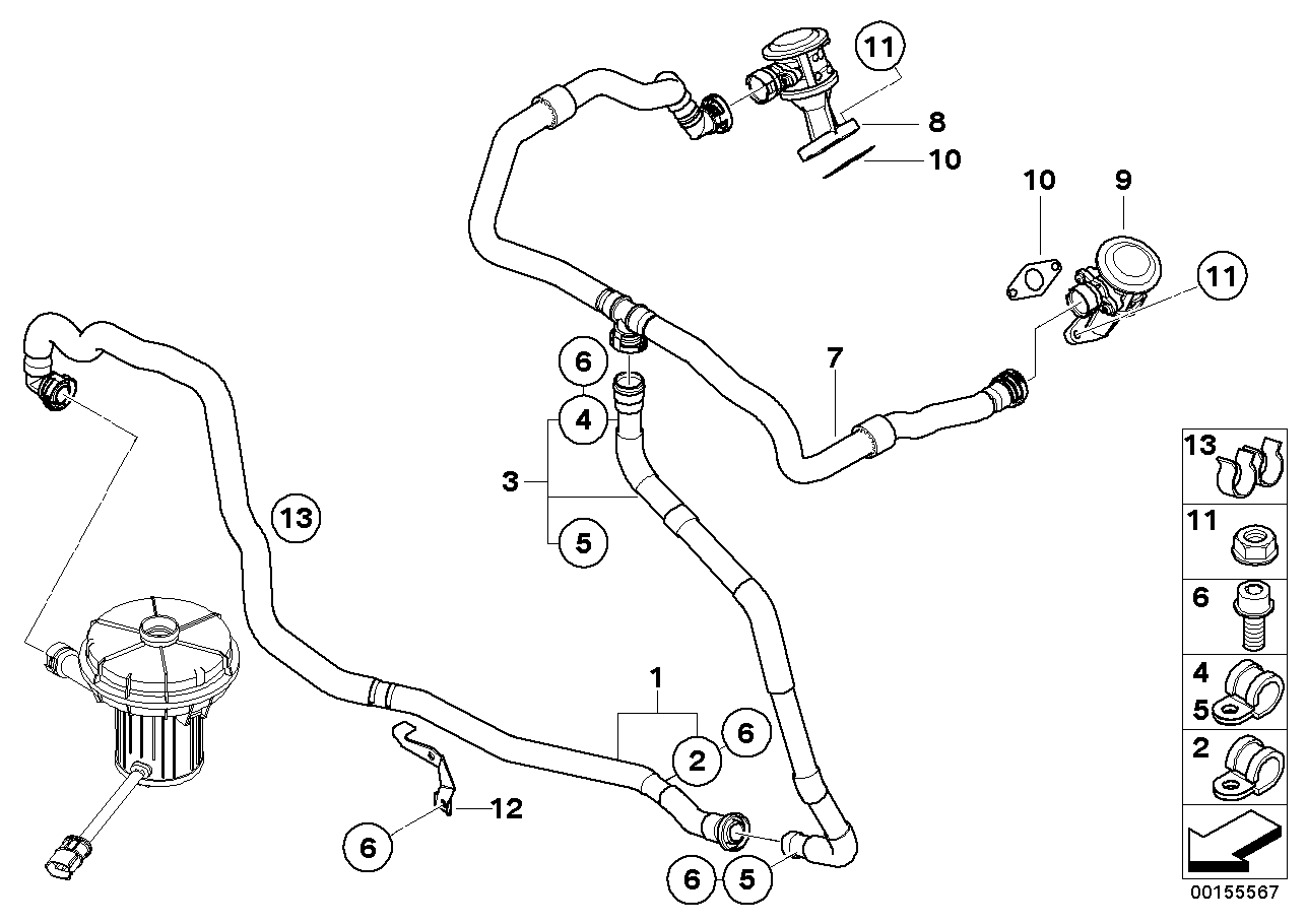 BMW 11727839109 Pipe Clamp