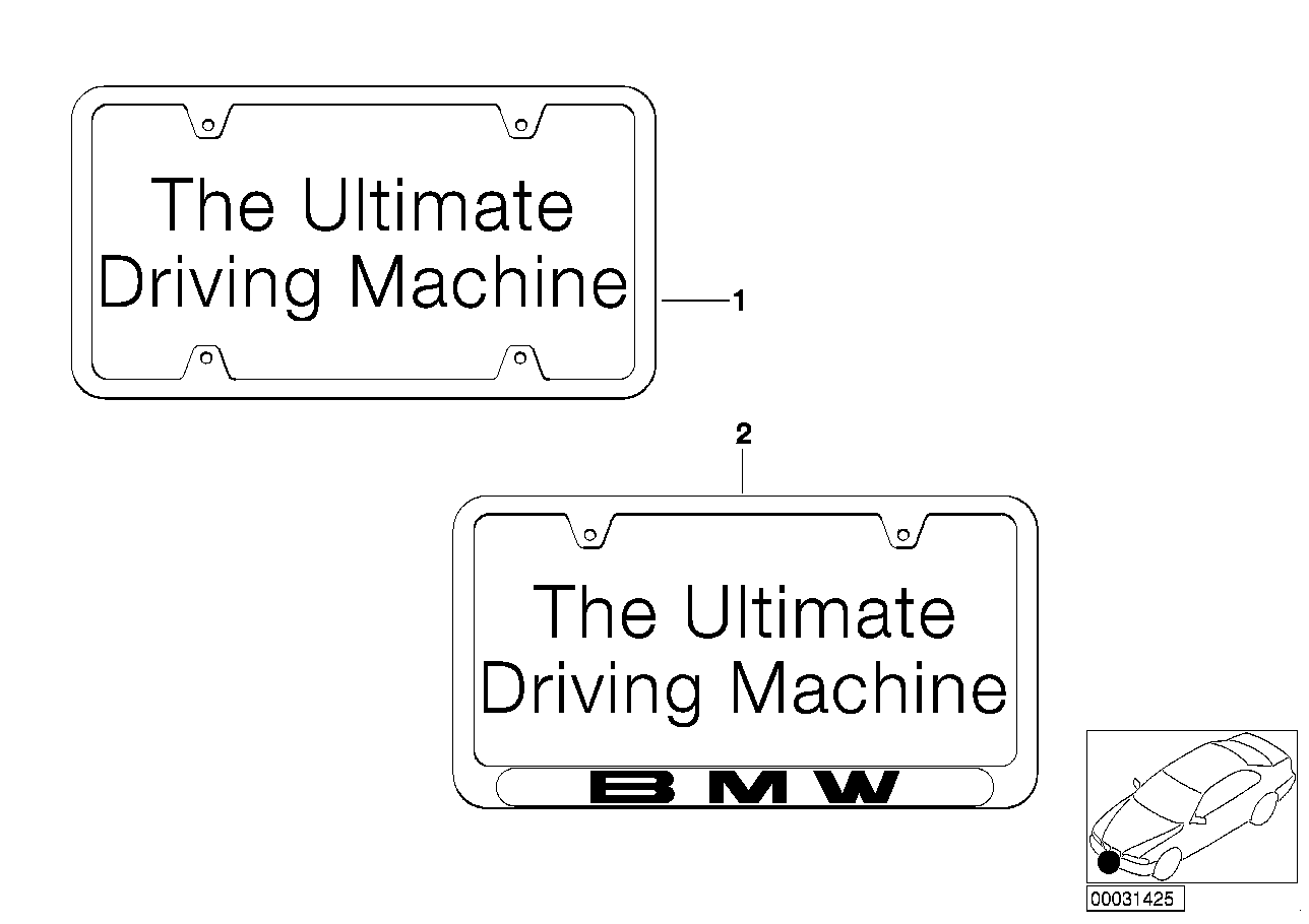 BMW 82110002795 Frame Num Plt