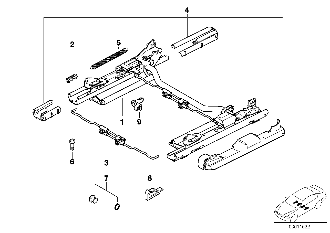 BMW 52108231862 Bush Bearing Set