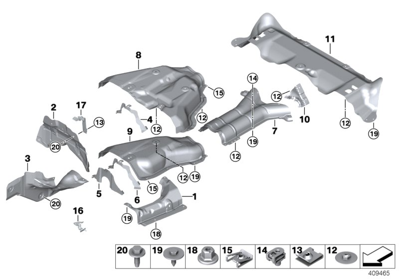 BMW 07147153456 Sheet Metal Nut, Self-Locking