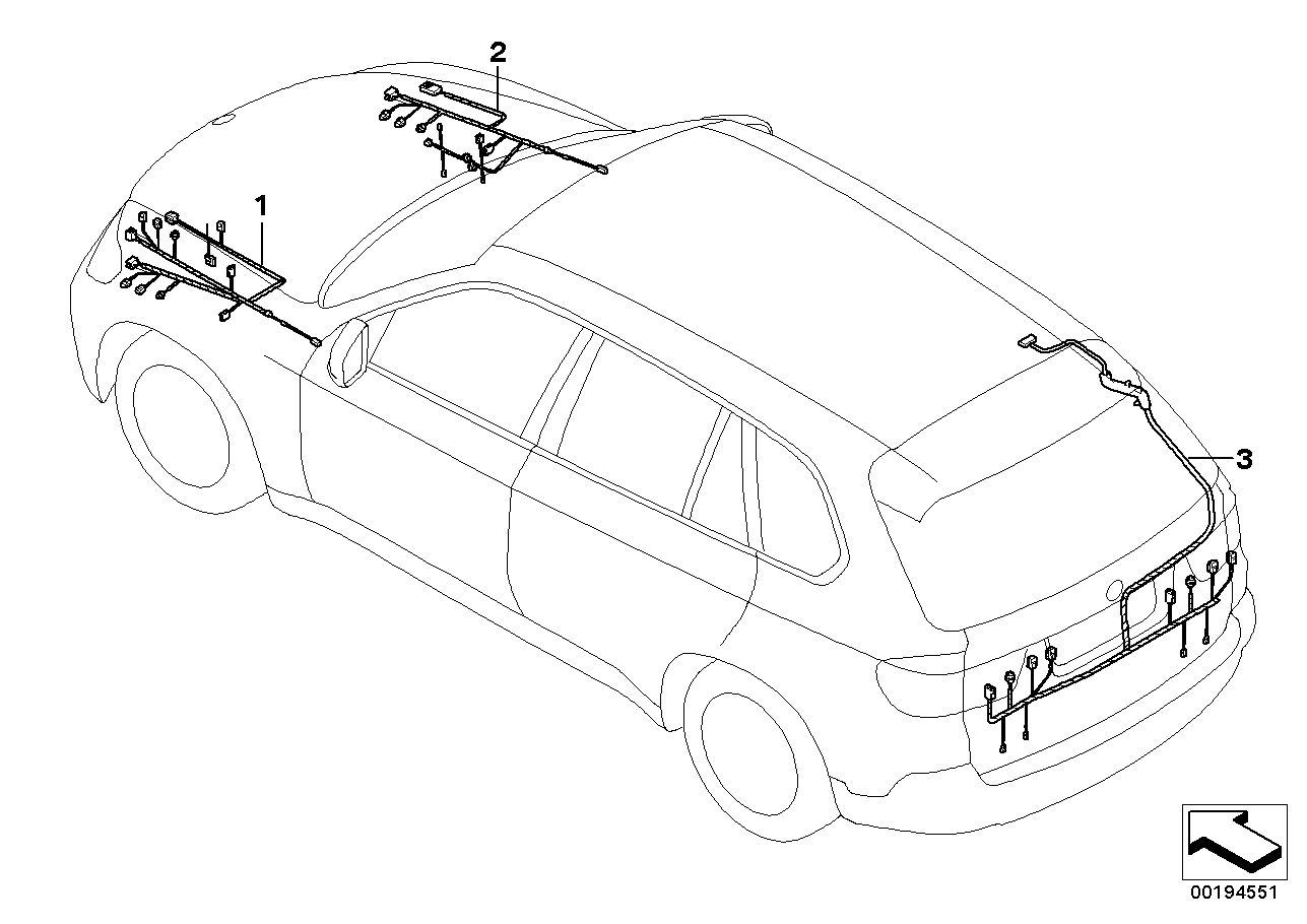 BMW 61119247364 Repair Wiring Set For Trunk Lid