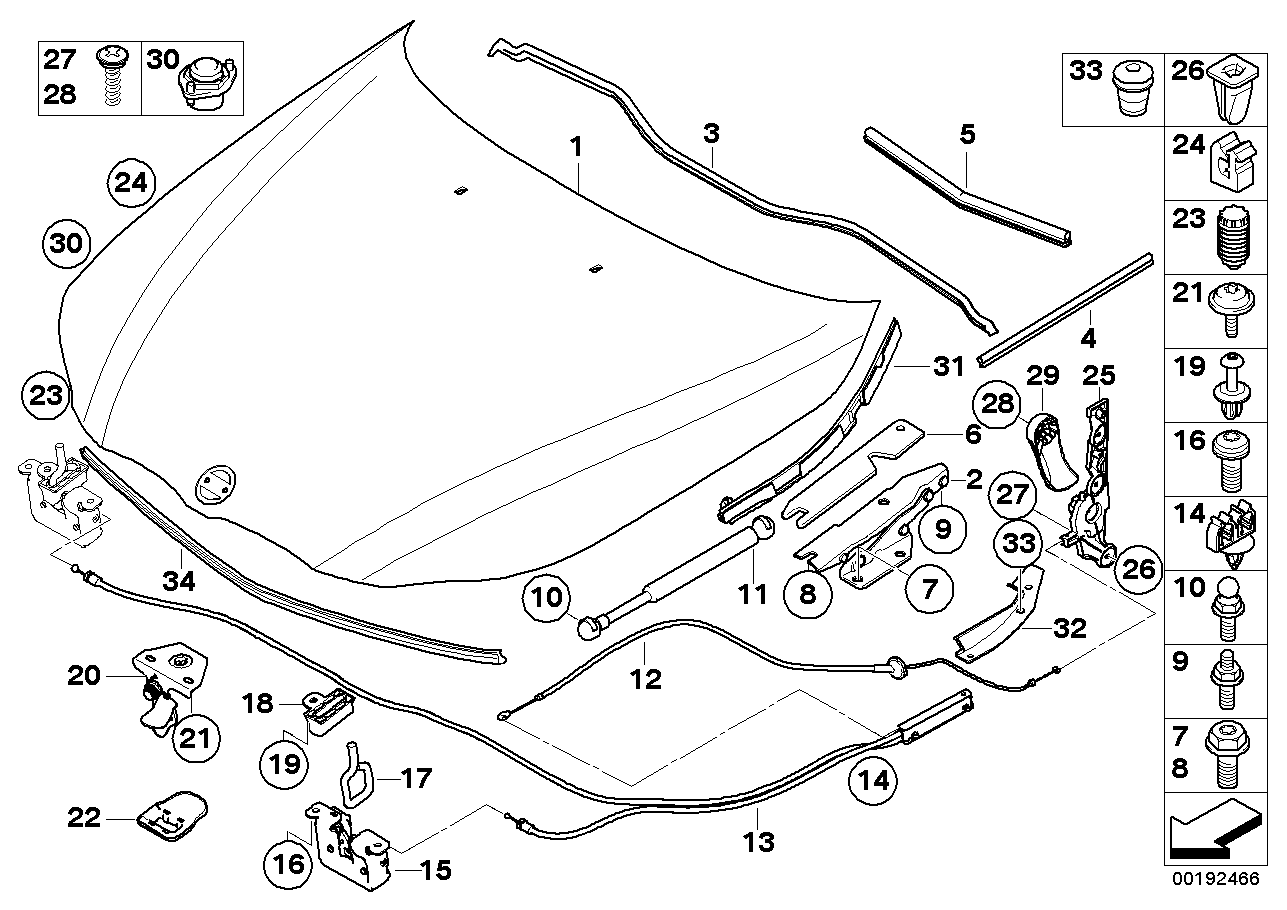 BMW 41617963313 Hood