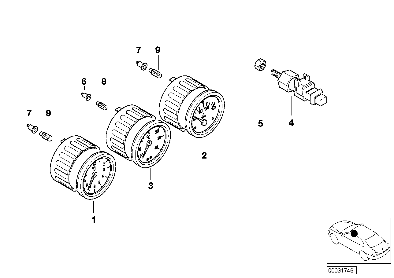 BMW 62137893626 Clock