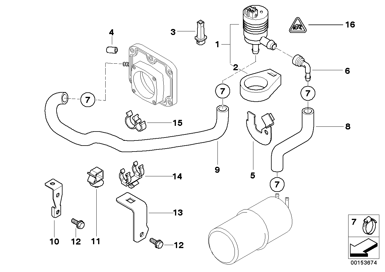 BMW 13901710570 Hose Elbow