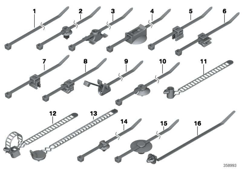 BMW 61136915983 Cable Strap With Bracket