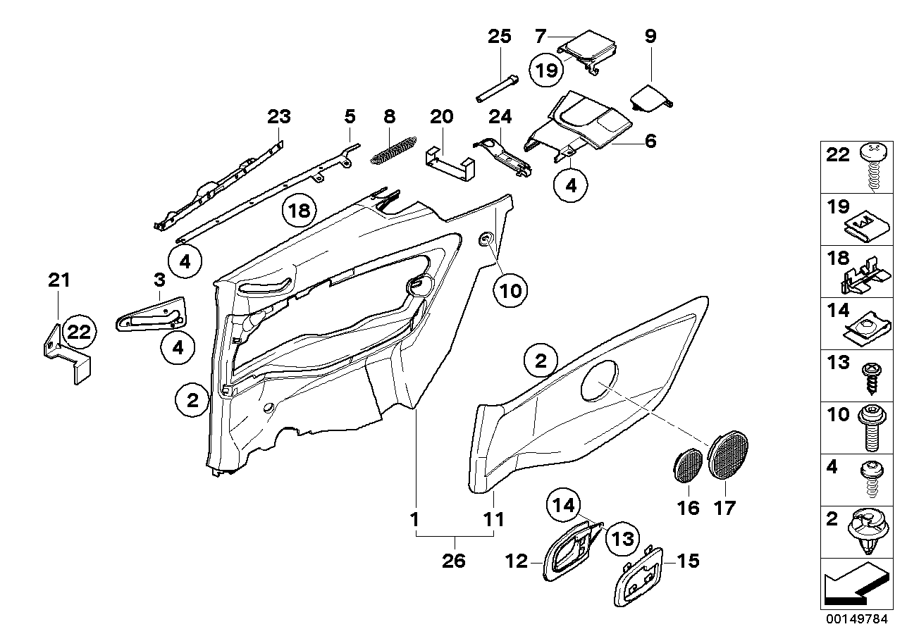 BMW 51438172806 Right Cover For Hardtop Mounting