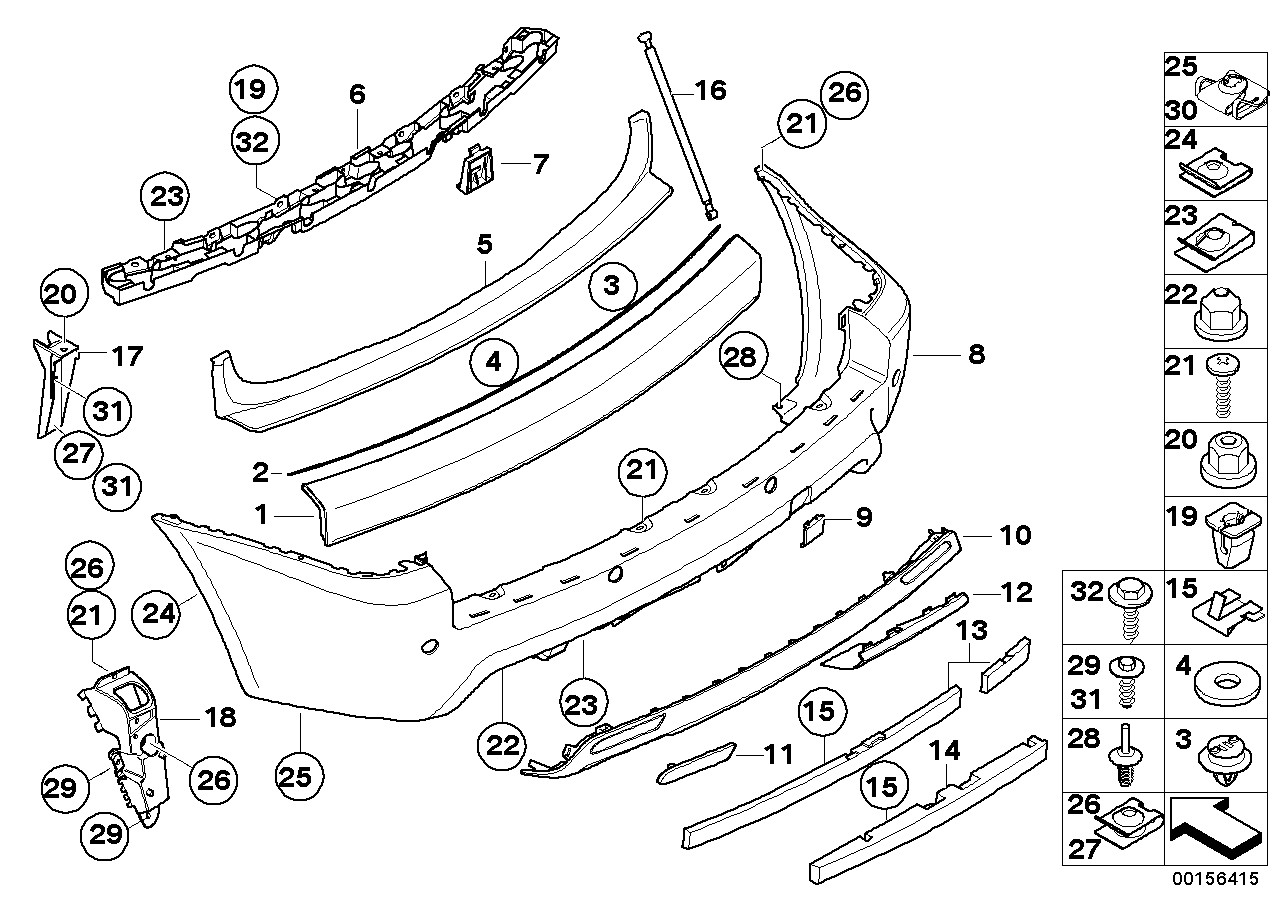 BMW 61131356086 Clamp