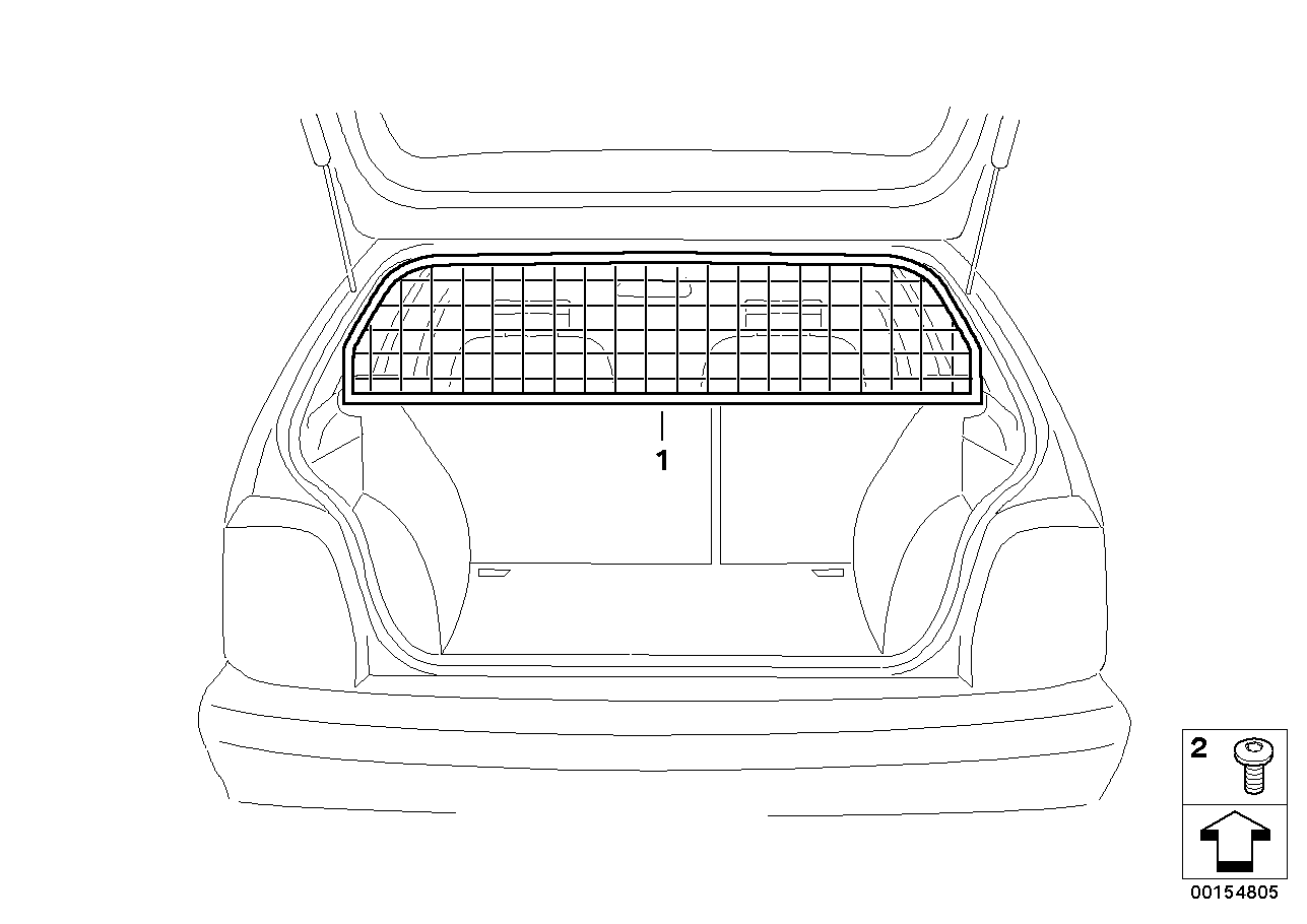 BMW 51470009038 Boot Partitioning Grate