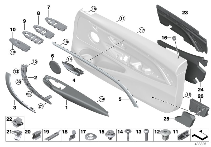 BMW 51418063550 Accent Strip, Front Right