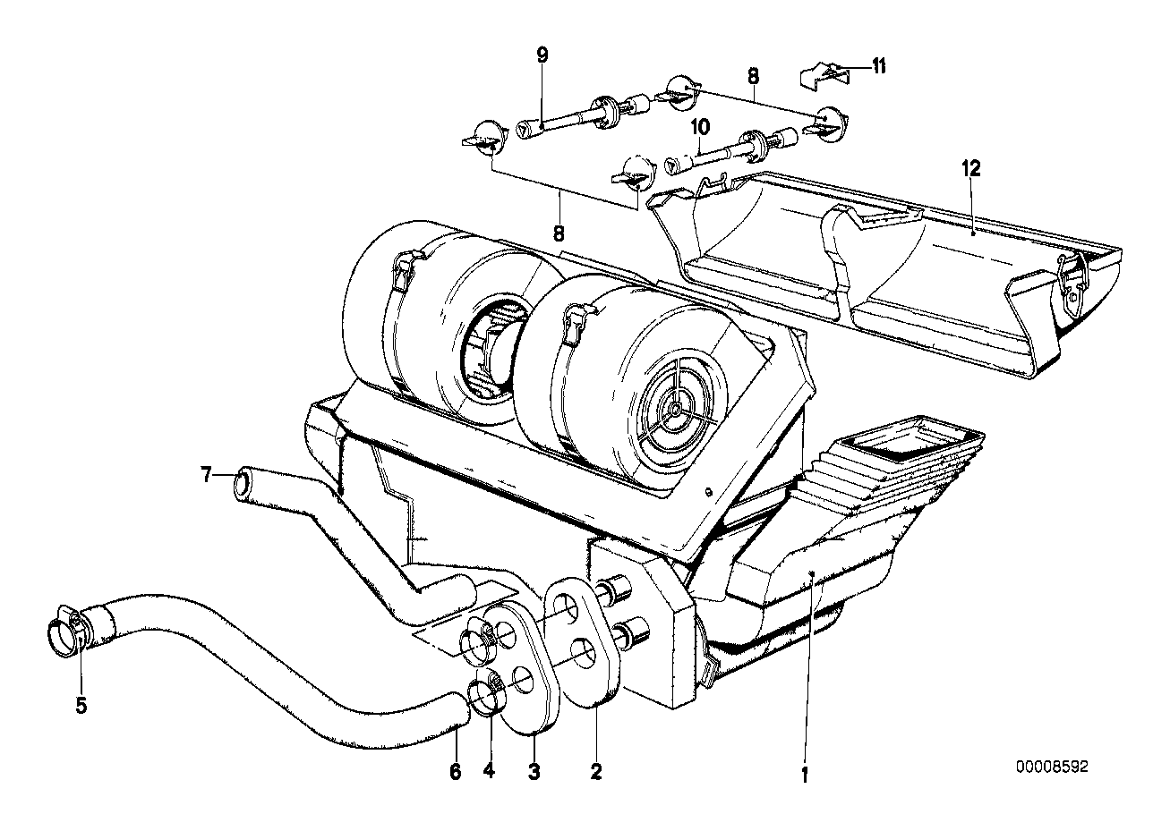 BMW 64111360788 Guide Shaft Temperature Control