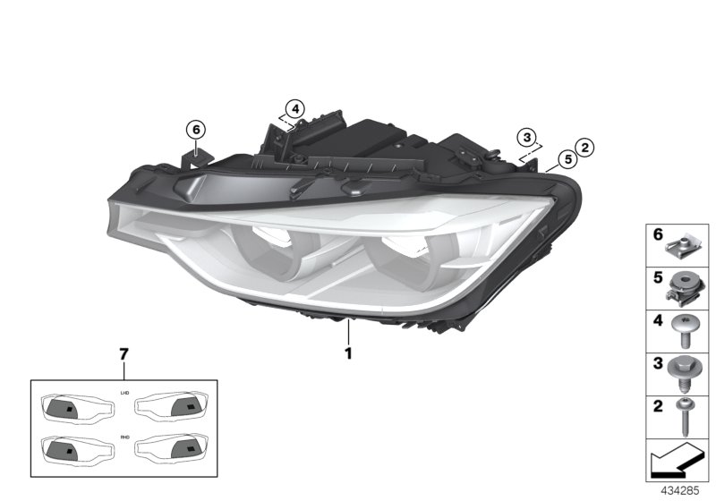 BMW 63112406786 Set Masking Foil For Headlight