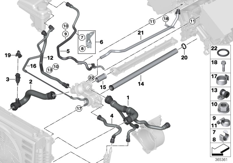 BMW 17127515346 Pipe Clamp