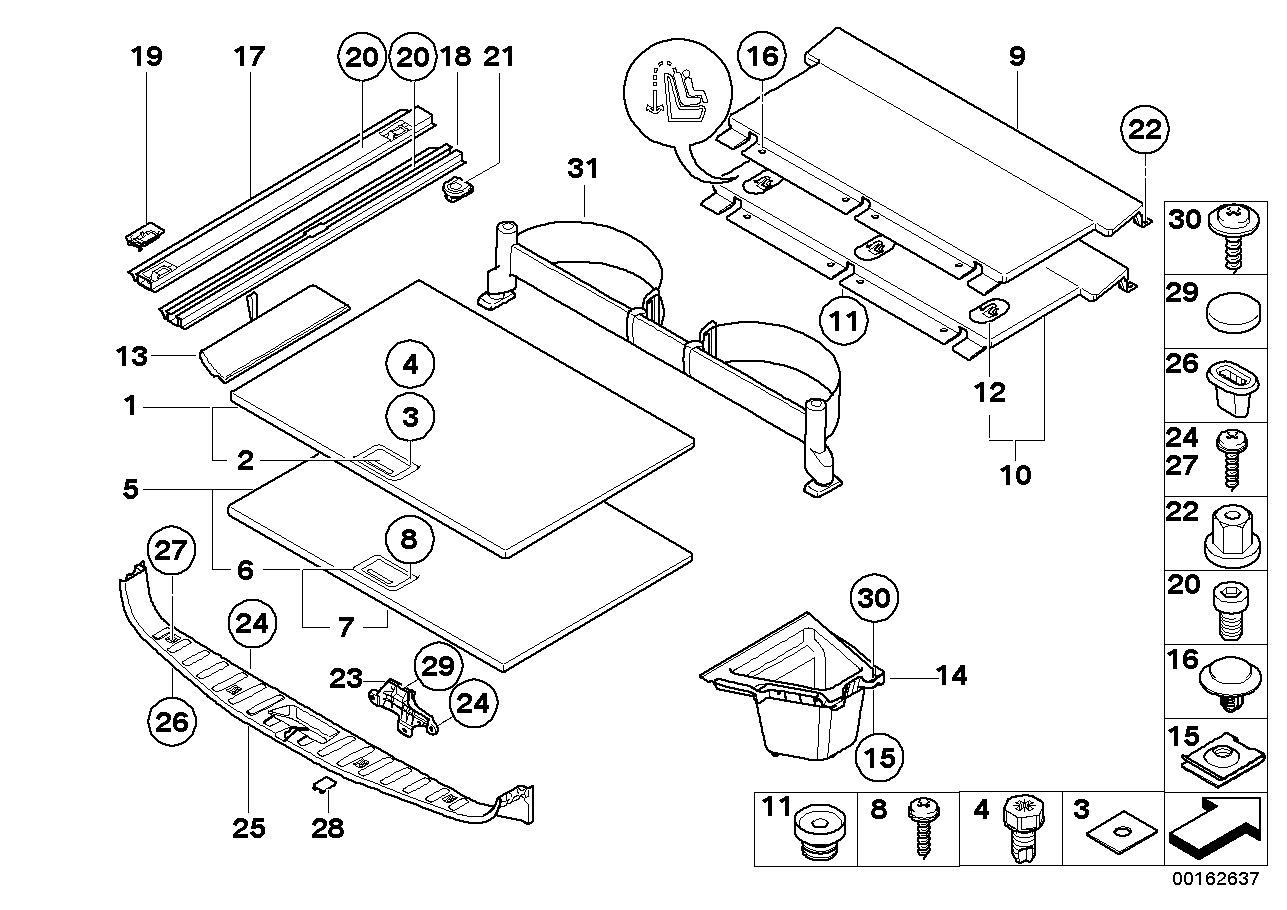 BMW 51473405821 Handle Lock