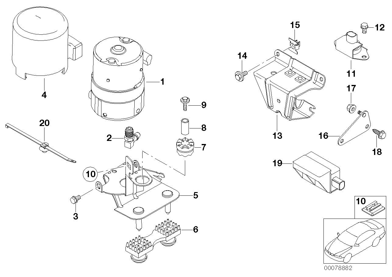 BMW 34512229201 Bracket For Compressor